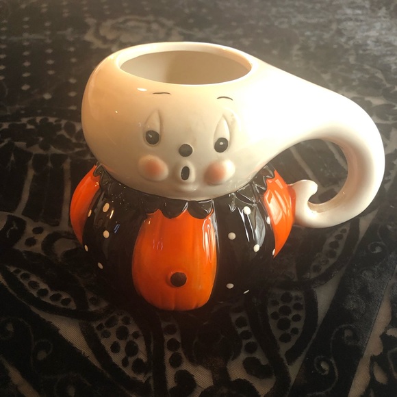 JOHANNA PARKER DESIGNS Vintage style Ghost Halloween Coffee mug Boo New not used - Picture 1 of 6